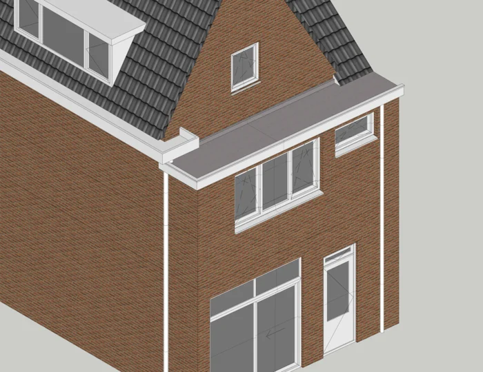 Uitbouw eerste verdieping vergunning Utrecht